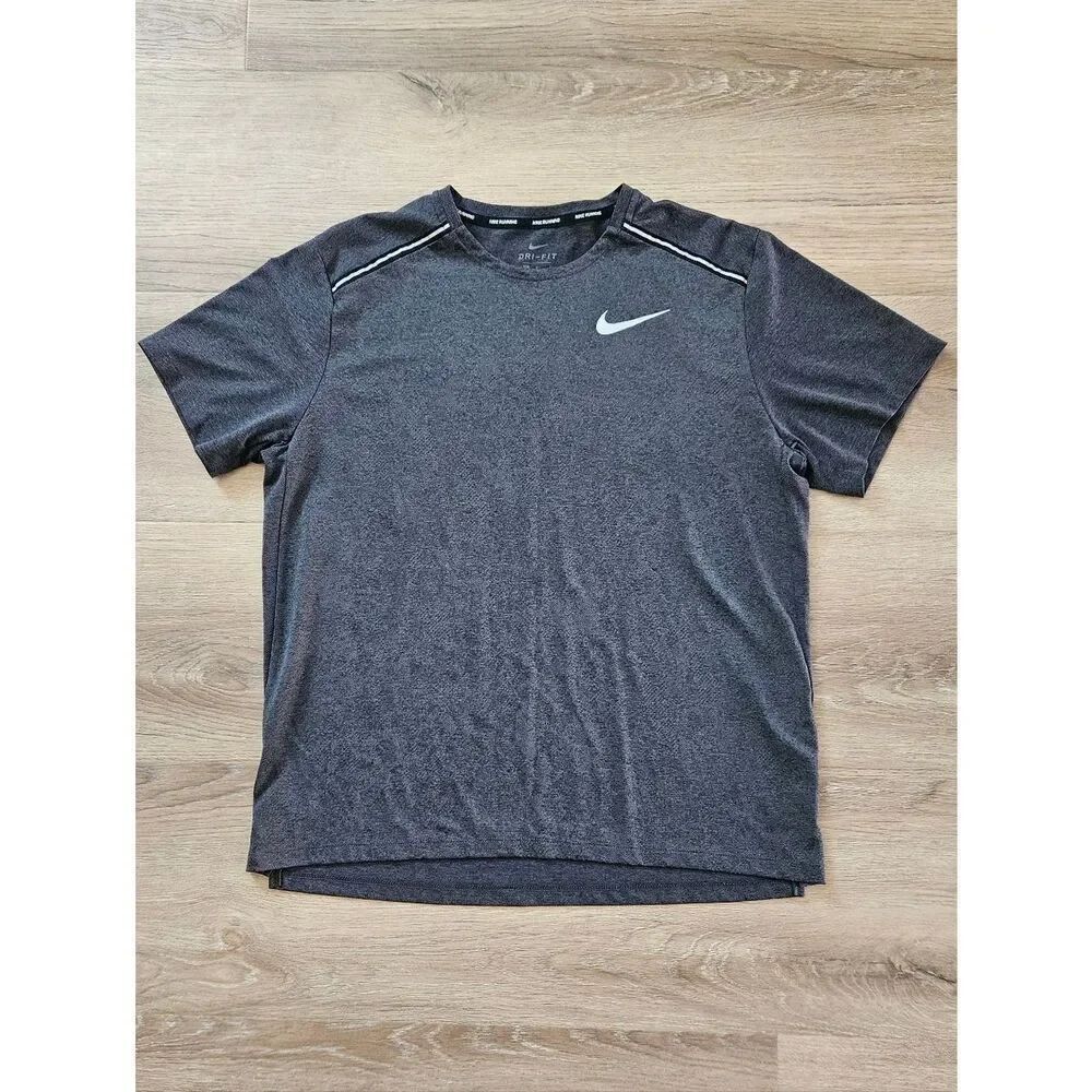 Nike Men's Dri-FIT Heathered Gray Athletic T-Shirt Size L